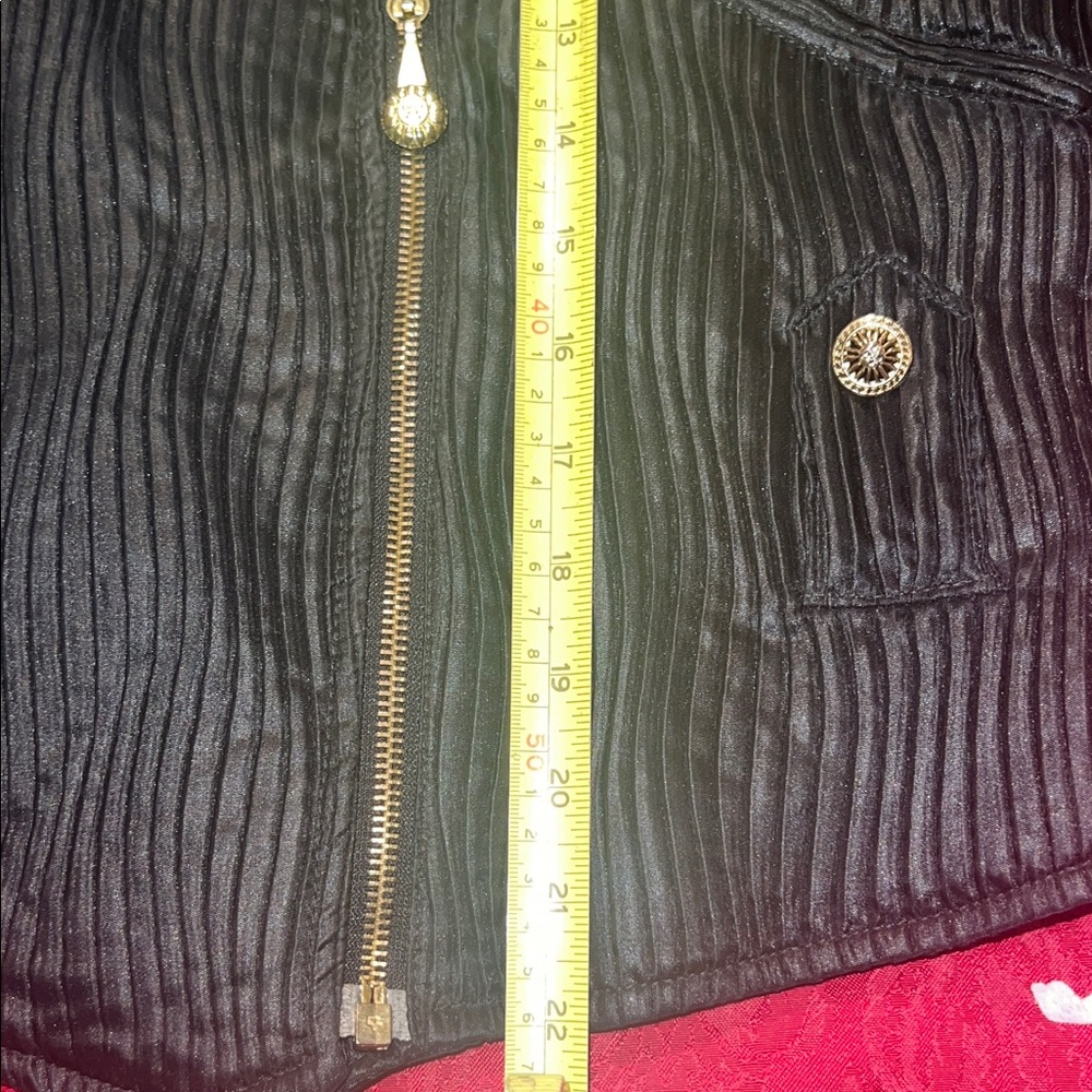 Vintage, New WOT Versace Black Quilted Zip-Front Moto Jacket with Gold Hardware - Picture 12 of 16